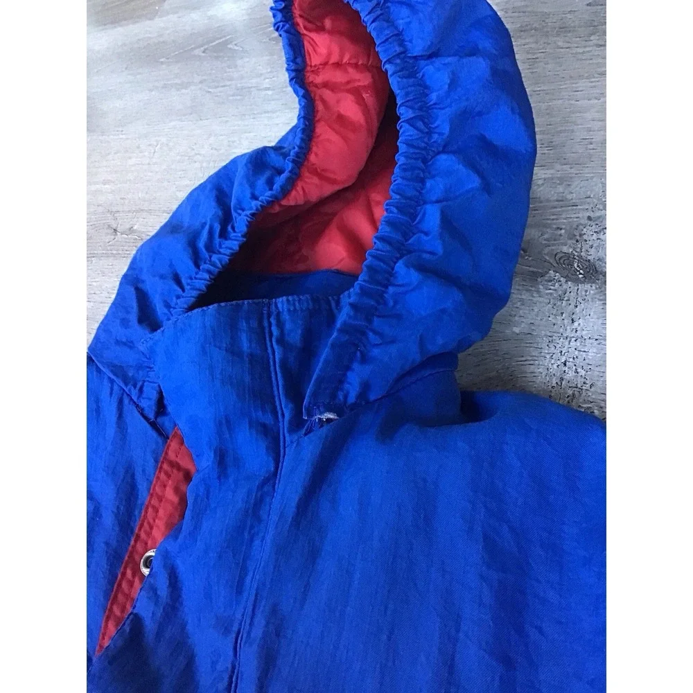 Vintage 90s Kansas Jayhawks 1/4 Zip Pullover Starter Jacket Size Kids M Puffer